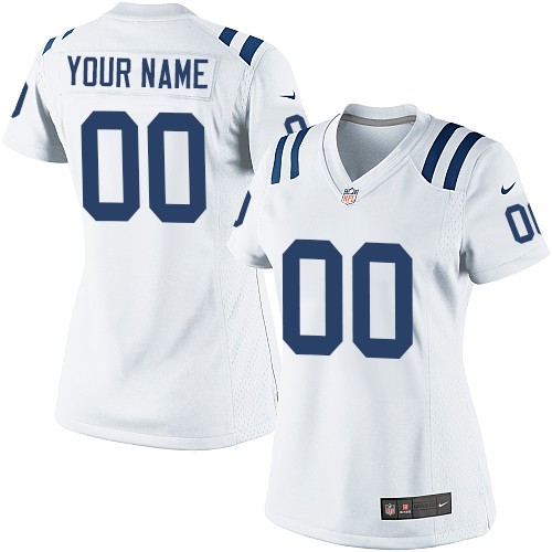 Women's Elite Nike Jersey White Road - Customized NFL Indianapolis Colts